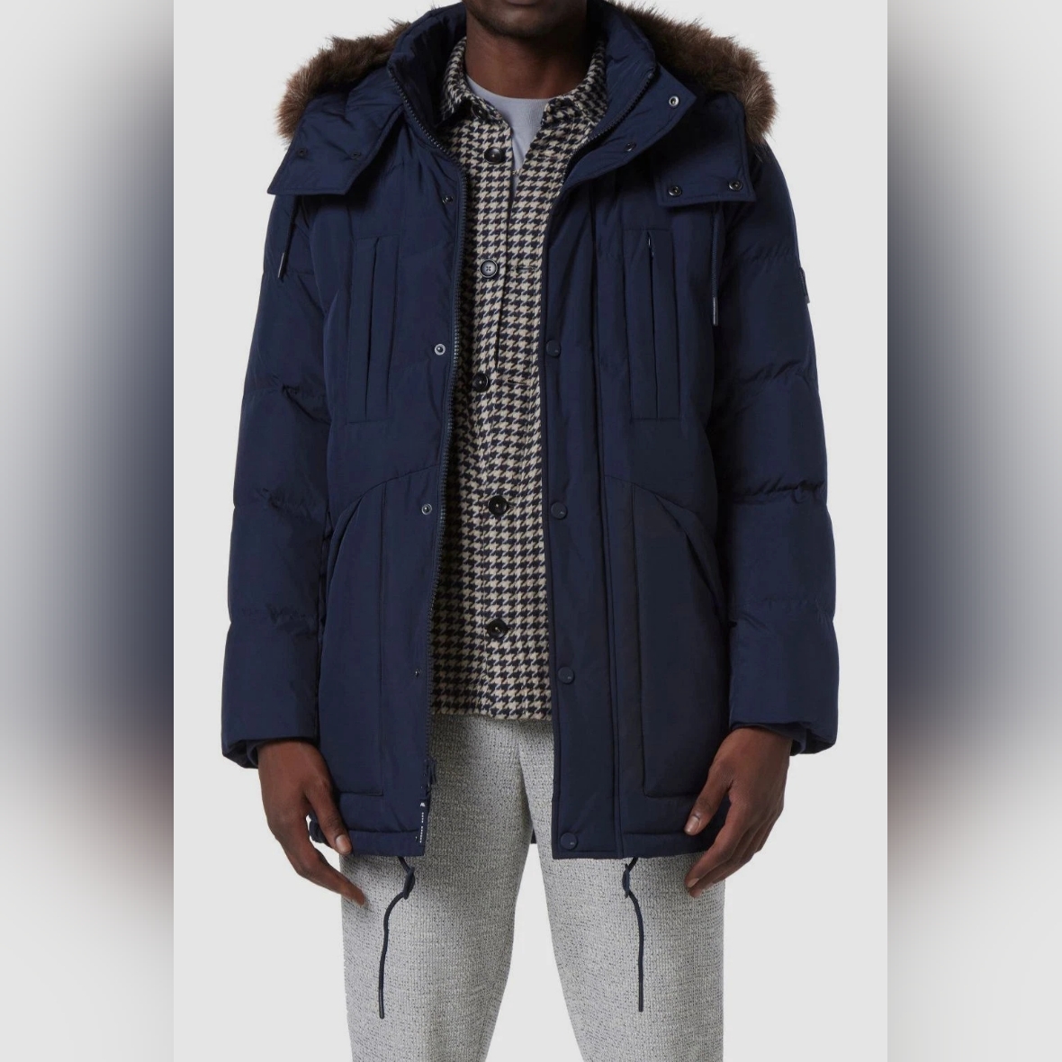 Andrew Marc Men's Dark Blue Puffer Jacket Navy Blue/ Size L/ Nwt